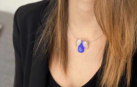 Blaue Engel Anhänger neue Ascheschmuck